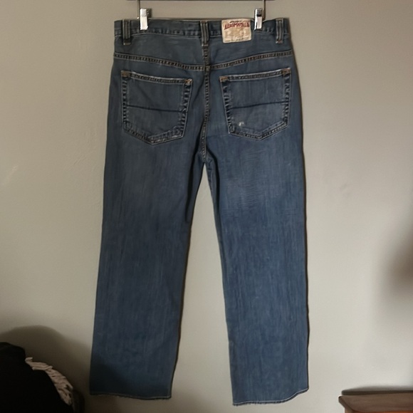 AEROPOSTALE DISTRESSED BLUE JEANS 32 x 30” straight leg - Picture 12 of 14